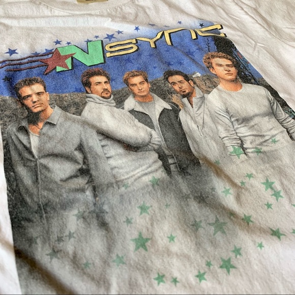 VTG 90s Rare NSync Double Graphic Band T-Shirt - Picture 2 of 7